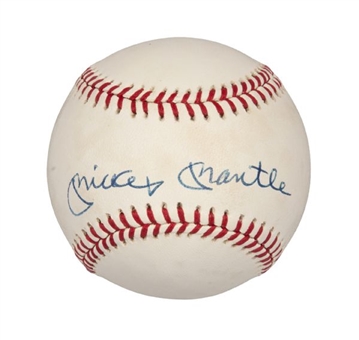 Mickey Mantle Single-Signed Baseball